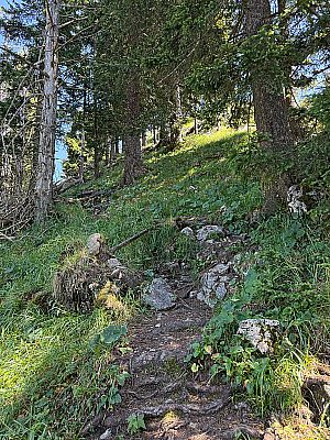 Links des Grates bleibend setzen wir zum Endspurt an