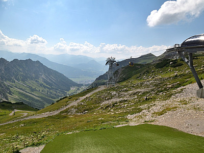 Gemütlich geht es mit der Seilbahn zurück nach Oberstdorf
