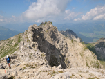 Die beeindruckende Nordwand des Nebelhorns