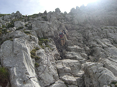 Kurze gesicherte Stelle