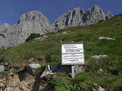 Abzweig zum Jubiläumssteig