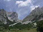 Blick von der Gaudi-Hüttn zum Ellmauer Tor