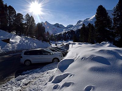 Der Parkplatz am Speicher Längental