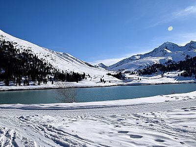 Der Ausblick auf den See Richtung Kühtai