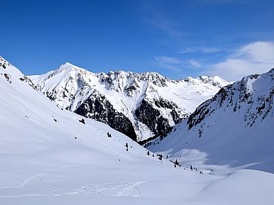 Der Ausblick zurück nach Norden auf den Pirchkogel