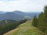 Blick hinunter zur Hörnlehütte...