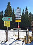 Wegweiser bei der Hörnlehütte