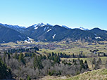 Blick zum Teufelstättkopf (links) und zur Klammspitze (rechts im Bild)