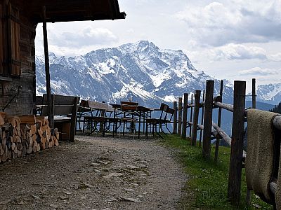 Terrasse mit Zugspitzblick