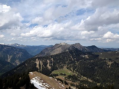 Der Blick zum Kienjoch ganz im Norden