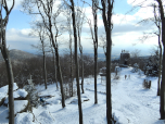 Der Aussichtsturm vom Gipfel des Hirschenstein