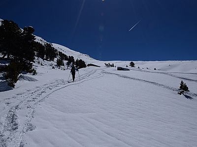 ... steigen wir nach Südosten zum Pofersalm-Hochleger auf