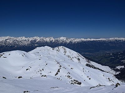 Sagspitze, Poferer Jöchl und Rote Wand im Norden
