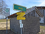 Wegweiser am Weiler Hub