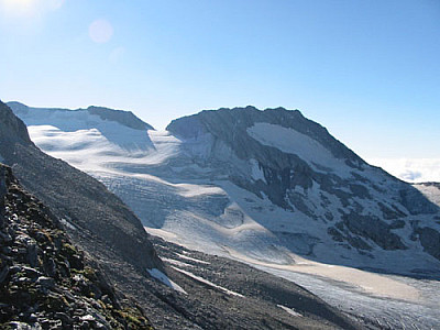 Der Hohe Weißzint und der Gliederferner Gletscher
