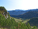 Blick hinunter zur Thoraualm