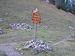 Abzweig kurz vor der Alm