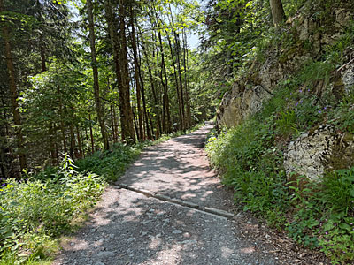 Nun biegen wir rechts ab...