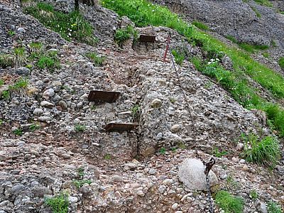 Die letzten Meter vor dem Grat