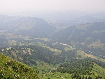 Blick zur Talstation der Hochgratbahn