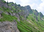 Blick nach Westen am Grat entlang