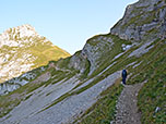 Der Weg wendet sich langsam der Hochiss zu