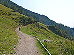 Wir machen uns an der Rückweg zur Bergstation der Rofanseilbahn