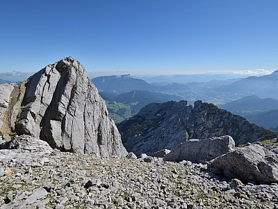 Der Blick am Rotpalfen vorbei zur Schärtenspitze