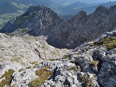 Der Blick nach links in unser Aufstiegstal