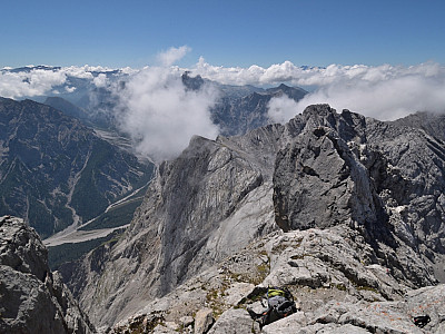 Beeindruckend, der Blick am Schönwandeck vorbei ins Wimbachgries