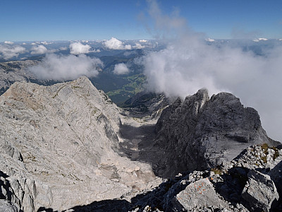 Der Ausblick zurück zur Blaueishütte