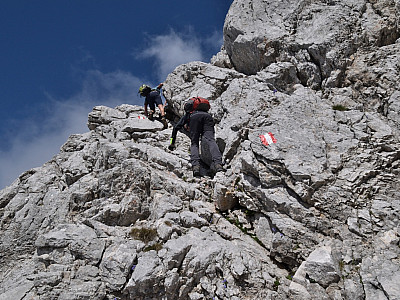 Auch hier müssen wir hin und wieder klettern