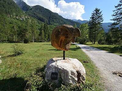 Ein hölzerner Geier- und ...