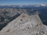 Der Blick zurück auf den Aufstiegsgrat