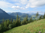 Der Ausblick nach Norden auf das Lattengebirge