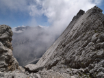 Der Blick durch die Ofentalscharte Richtung Watzmann