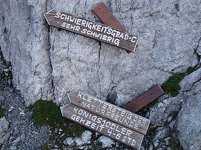 Am Einstieg zum Königsjodler