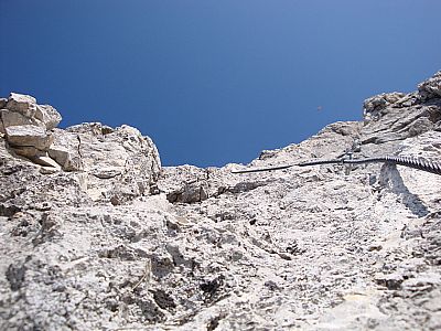 Nun geht es senkrecht bergauf...