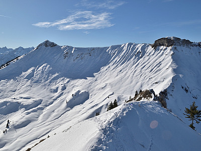 Der Grat zwischen Kafell und und  Rether Kopf