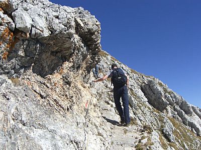 Leicht ausgesetzte Stelle