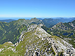 Blick zurück über den Gratverlauf