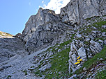 Blick hinauf zum Fensterl