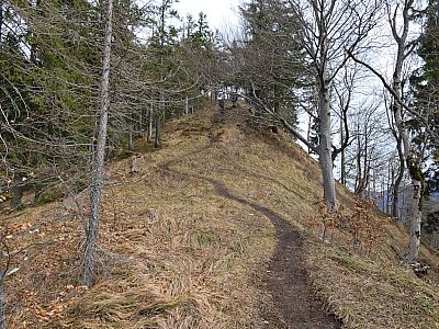 Der Grat Richtung Teufelsstein wird schmäler