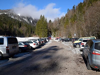 Start am Parkplatz der Buchsteinhütte 