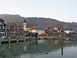 Blick über Unterach zur Hochplettspitze