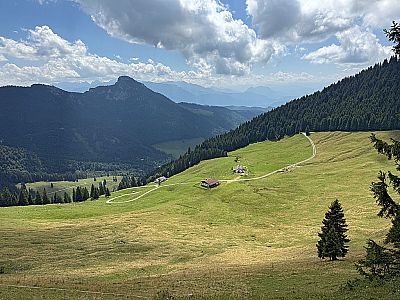 Blick über die Pölcheralm zum Spitzstein
