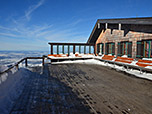 Die Terrasse der Hochrieshütte