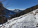 Blick zurück zum Kitzstein und zur Wasserwand