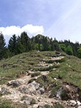 Bergauf...