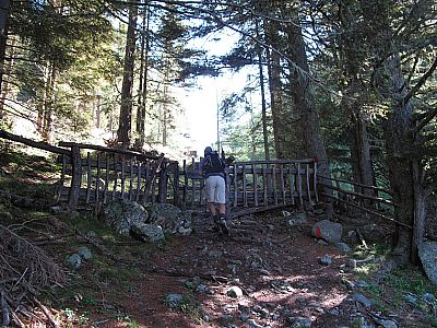 Zuerst geht es durch dieses Gatter hindurch